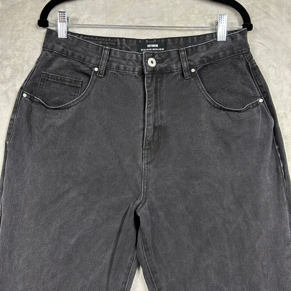 Cotton On Slouch Mom Jean Sz 8 Black - Picture 2 of 10